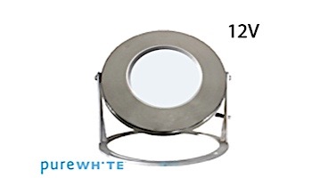 J&J Electronics PureWhite LED Underwater Fountain Luminaire | Base Only No Guard | 12V 100' Cord | LFF-F3W-12-NG-WB-100