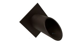 Black Oak Foundry 2" Deco Wall Scupper with Diamond Backplate | Brushed Nickel Finish | S912-BrushedNickel