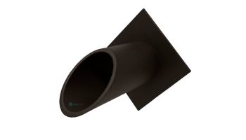 Black Oak Foundry 2" Deco Wall Scupper with Diamond Backplate | Brushed Nickel Finish | S912-BrushedNickel