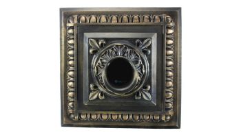 Black Oak Foundry Square Apollo Backplate with Oak Leaf Scupper | Distressed Copper Finish | S53-DC