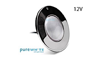 J&J Electronics PureWhite LED Pool Light SwimQuip Series | 12V Cool White Equivalent to 300W 50' Cord | LPL-F1W-12-50-PSQ 21136