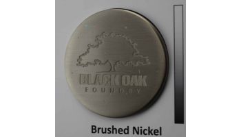 Black Oak Foundry 2" Deco Wall Scupper with Round Backplate | Brushed Nickel Finish | S902-BN