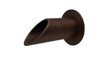Black Oak Foundry 2.5" Deco Wall Scupper with Round Backplate | Antique Brass / Bronze Finish | S903-AB