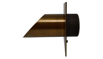 Black Oak Foundry 2.5" Deco Wall Scupper with Square Backplate | Brushed Nickel Finish | S923-BN