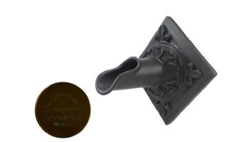Black Oak Foundry Diamond Oak Leaf Scupper | Antique Brass / Bronze | S52-A-AB
