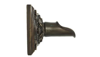 Black Oak Foundry Square Oak Leaf Scupper | Distressed Copper Finish | S52-DC