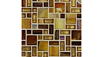 National Pool Tile Cosmopolitan Mosaic Glass Series Pool Tile | Gold | COS-DUBAI