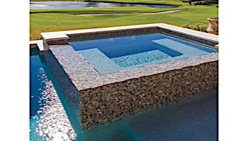 National Pool Tile Cosmopolitan Mosaic Glass Tile | Latte Silver | COS-PARIS