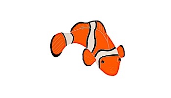 Artistry In Mosaics Clown Fish Mosaic | Right - 5" x 8" | CFRORARS