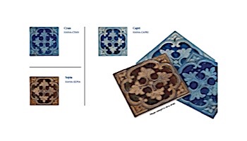 National Pool Tile Hana 6x6 Series | Cyan | HANA-CYAN