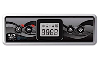 Gecko IN.K300-1OP LCD Spa Keypad Control and Overlay | 1 Pump 4-Button 10' Cable | BDLK3001OP 0607-008039