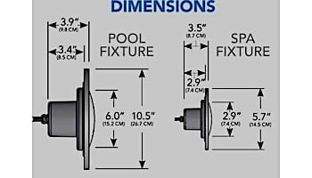J&J Electronics ColorSplash XG Series Color LED Pool Light SwimQuip Version | 120V Equivalent 33W 100' Cord | LPL-F2C-120-100-PSQ