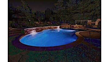 J&J Electronics ColorSplash XG Series Color LED Pool Light SwimQuip Version | 120V Equivalent 33W 100' Cord | LPL-F2C-120-100-PSQ
