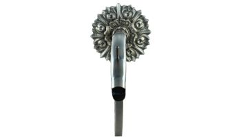 Black Oak Foundry Large Courtyard Spout with Versailles | Antique Pewter Finish | S7685-AP | S7690-AP