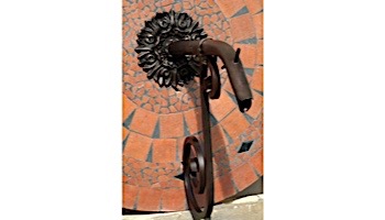 Black Oak Foundry Courtyard Spout - Large with Versailles | Brushed Nickel | S7685-BrushedNickel
