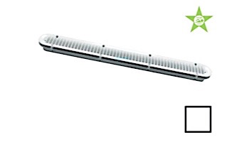 AquaStar 32" Channel Drain Debris Catcher Suction Outlet with Frame | White | 32CDLTFR101