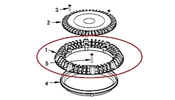 AquaStar 8" Round Vented Riser Ring | For 8AVxxx, LP8AVxxx, RFS9xxx, LPRFS9xxx Retrofits Blue | 8RR104