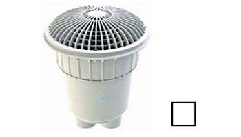 AquaStar 10" Round MoFlow Suction Outlet Cover | 2 Port Double Deep Sump Bucket | White | 10MF101B