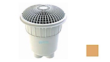 AquaStar 10" Round MoFlow Suction Outlet Cover | 2 Port Double Deep Sump Bucket | White | 10MF101B
