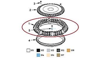 AquaStar 12" Square Vented Riser Ring | Screws for WAV12xxx, SUN12xxx Retrofits Dark Grey | 12RR105