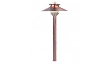 FX Luminaire DM Zone Dimming 3LED Path Light | 12" Riser | Copper | DMLEDTACU-GZD3LED12RACU KIT