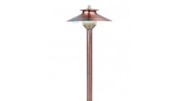 FX Luminaire DM 1 LED Path Light | Copper | 12" Riser | DM1LED12RCU KIT