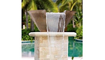 AquaCal Fire FX Illuminated Spillover Water Bowl | Brass | R301015BS