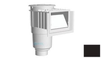 AquaStar Flow Star Skimmer with Water Stop Face, Float Assembly, Basket, Lid, Adjustable Collar and 4" Socket Sump | Black | SKR102D