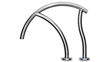 Inter-Fab Designer Series Deck Top Mounted Economy Grab Rail Flanged Single | 1.90" x .065" Thickness Powder Coated Hammertone Gray | DR-G3DE065-FL-SINGLE-6