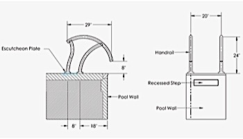 Inter-Fab Designer Series Deck Top Mounted Economy Grab Rail Flanged Single | 1.90" x .065" Thickness Powder Coated Hammertone Gray | DR-G3DE065-FL-SINGLE-6
