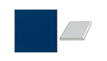 National Pool Tile 6x6 Solid Single Bullnose Tile | Glossy Navy | M6766C SBN
