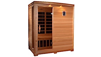 GoldenDesigns Exculsive Edition 3 Person Carbon Far Infrared Corner Sauna | GDI-6340-02