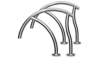Inter-Fab Designer Series Deck Top Mounted Economy Grab Rail Flanged Pair | 1.90" x .065" Thickness Powder Coated Copper Vein | DR-G3DE065-FL-4