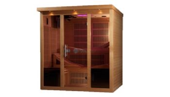 Golden Designs Monaco 6-Person Near Zero EMF FAR Infrared Sauna | Hemlock | GDI-6996-01