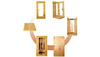 GoldenDesigns Dynamic Cindy I 1-2 Person Ceramic Far Infrared Sauna | DYN-9101-01