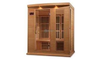 Golden Designs Maxxus 3-Person Low EMF FAR Infrared Carbon Sauna | Hemlock | MX-K306-01