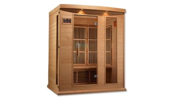 Golden Designs Maxxus 3-Person Low EMF FAR Infrared Carbon Sauna | Hemlock | MX-K306-01