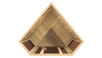 Golden Designs Maxxus 3-Person Low EMF FAR Infrared Carbon Corner Sauna | Hemlock | MX-K356-01