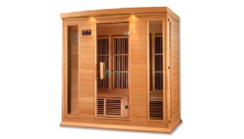 Golden Designs Maxxus 4-Person Low EMF FAR Infrared Carbon Sauna | Hemlock | MX-K406-01