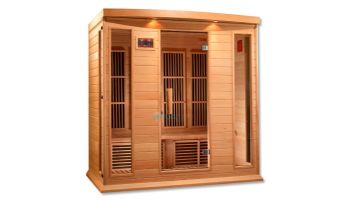 Golden Designs Maxxus 4-Person Low EMF FAR Infrared Carbon Sauna | Hemlock | MX-K406-01