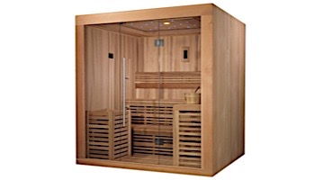GoldenDesigns Osla 4-6 Person Traditional Steam Sauna | Cedar | GDI-7689-01 Cedar
