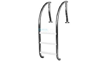 Inter-Fab Designer Series 3 Step Ladder With White High Impact Plastic Treads | 1.90" x .065" Thickness Powder Coated Black | DR-L3065P-W-2