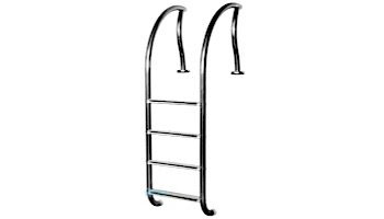Inter-Fab Designer Series 4 Step Ladder With Sure-Step Treads | 1.90"? x .065"? Thickness Powder Coated Black | DR-L4065S-2