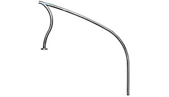 Inter-Fab Designer Series Deck to Stair 4' Span Hand Rail | 1.90" x .065" Thickness Thermo Plastic Coated Gray | DR-D2S4065-TPC-G