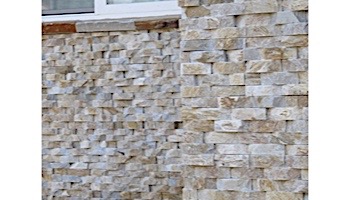 Natural Stone Ledger Panel 6x24 | Desert Gold | Basketweave Quartzite