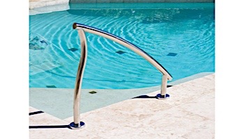Inter-Fab Designer Series Deck Top Mounted Step Side Rail Flanged Pair | 1.90" x .065" Thickness Thermo Plastic Coated White | DR-D2D3.0065-FL-TPC-W
