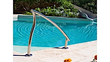 Inter-Fab Designer Series Deck Top Mounted Step Side Rail Flanged Pair | 1.90" x .065" Thickness Thermo Plastic Coated Tan | DR-D2D3.0065-FL-TPC-T