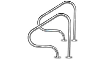 Inter-Fab Deck Top Mounted G3D Figure 4 Grab Rail Flanged Pair | 1.90"? x .049"? Thickness 316L Marine Grade Stainless Steel | G3D049-FL-MG