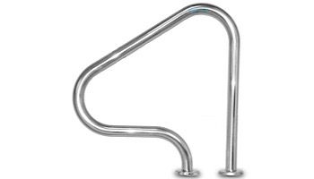 SR Smith Deck Top Mounted G3D Figure 4 Grab Rail Flanged Single | 1.90" x .049" Thickness 304 Stainless Steel | G3D049-FL-SINGLE