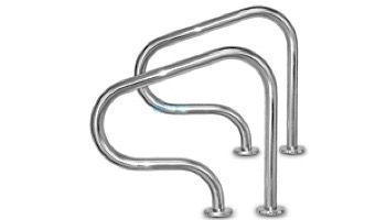 SR Smith Deck Top Mounted G3DE Figure 4 Economy Grab Rail Flanged Pair | 1.90"? x .049"? Thickness 304 Stainless Steel | G3DE049-FL